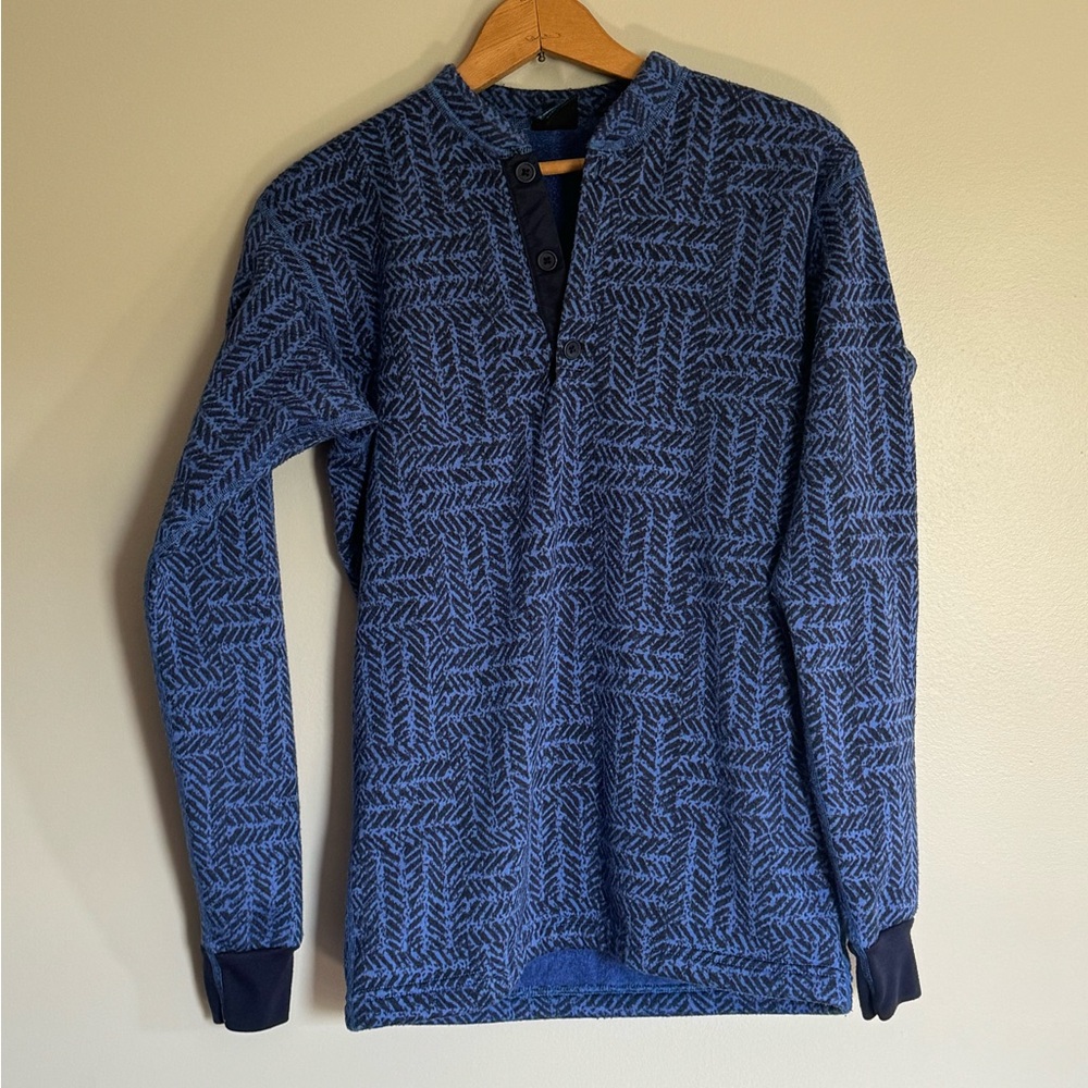 Navy Patagonia Men's Capilene Pullover, Crewneck Sweater
